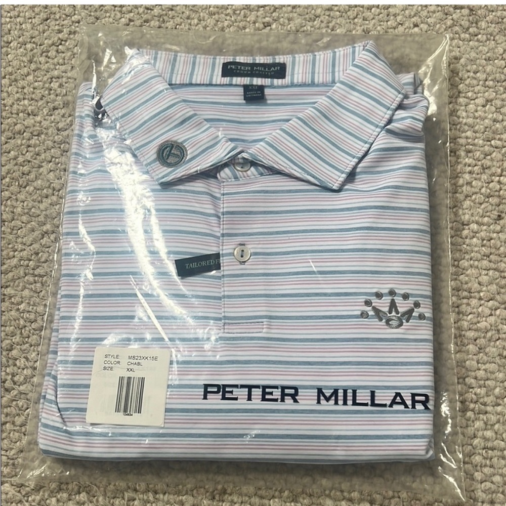 Scotty Cameron Blue and White Striped Polo Shirt